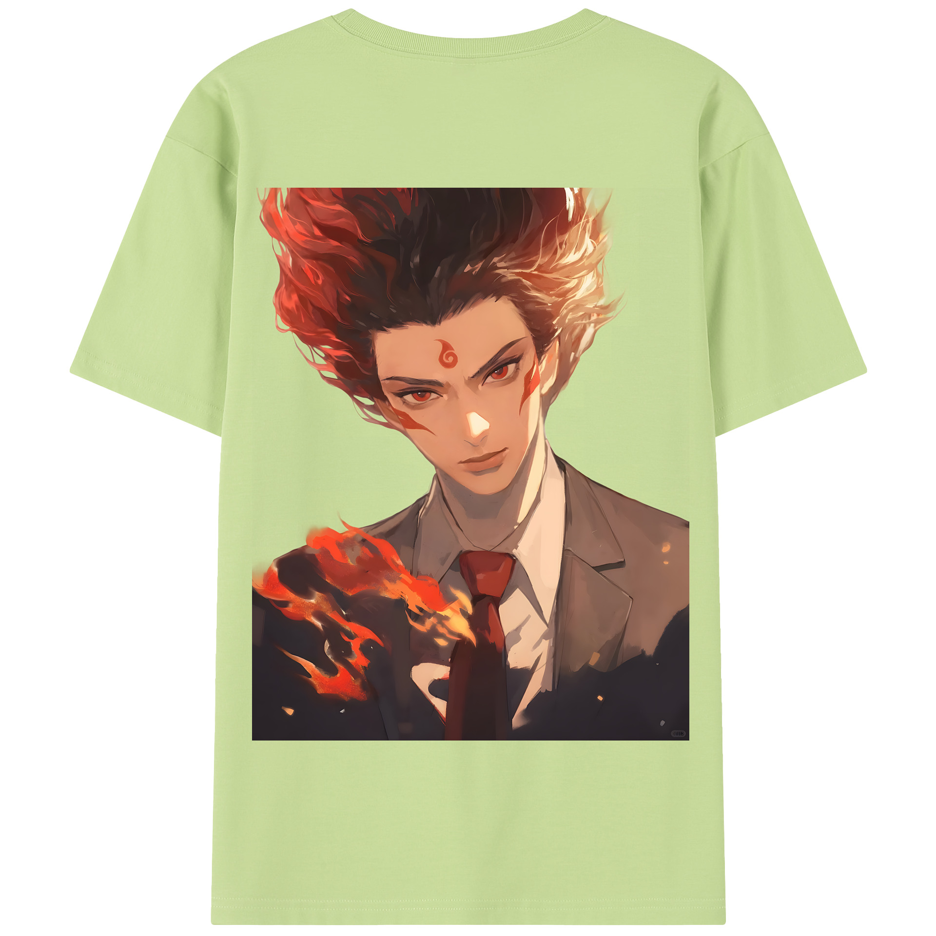 （画像用） Ne Zha 2 ナタ 魔童の大暴れ 綿100％半袖Tシャツ（背面プリント）